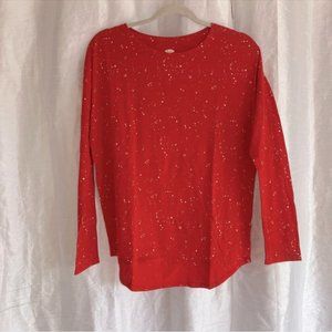 Old Navy Women's XL / XXL 16 Holiday Stars Long Sleeve Top
